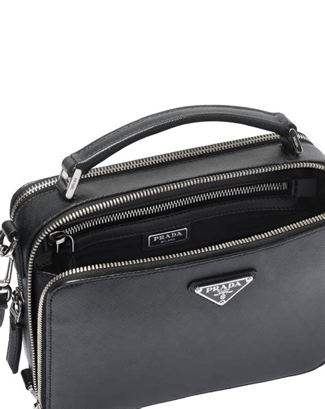 Prada Two Tone Saffiano Leather Crossbody Bag on SALE